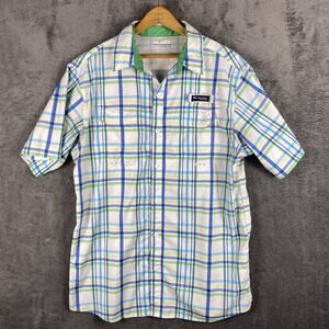 Columbia medium PFG Omni spring plaid shirt vented gorpcore